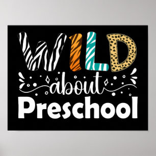 Wild Over kleuters Leraar Grappig Poster