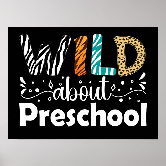 Wild Over kleuters Leraar Grappig Poster (Voorkant)