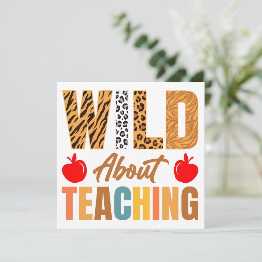 Wild over leren kaart (Staand voorkant)