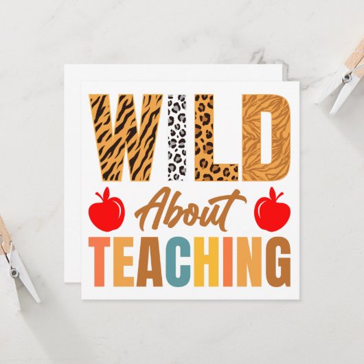 Wild over leren kaart (Voorkant / Achterkant in situ)