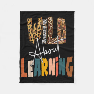 Wild over leren leraar Byck naar school lesgeven Fleece Deken