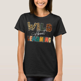 Wild over leren Lopard-leraar T-shirt