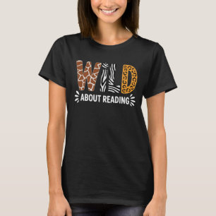 Wild over lezen boek dier kinderboek thee t-shirt