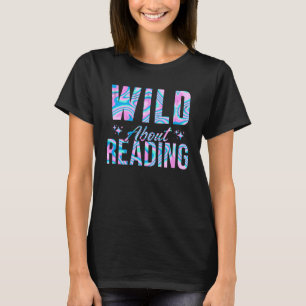 Wild Over Lezen Boeken met groovy kleur T-shirt