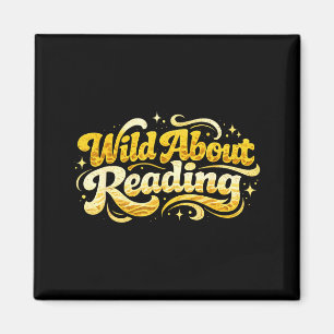 Wild over lezen grappig lezer boek bibliotheek kin magneet