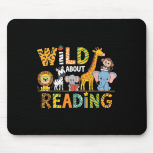 Wild over lezen Kid houdt van wilde dierenboeken t Muismat