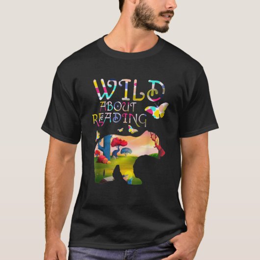 Wild over lezen t-shirt (Voorkant)
