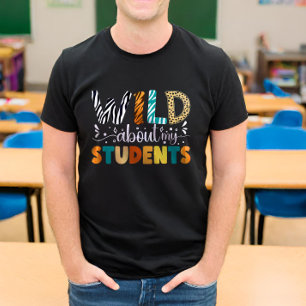 Wild over mijn leerlingen terug naar school leraar t-shirt