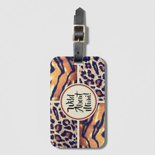 Wild Over Mimi dierenprint Bagagelabel (Voorkant (verticaal))