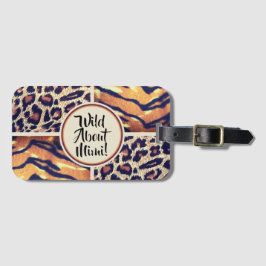 Wild Over Mimi dierenprint Bagagelabel