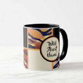 Wild over Nana Animal Print cadeau Mok (Voorkant rechts)