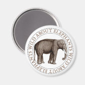 Wild over olifanten magneet (Voorkant / Achterkant)