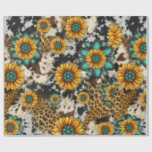 Wild over Pareltjes en zonnebloemen Cadeaupapier (Vlak)