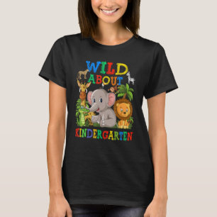 Wild over peuterspeelzaal safari dieren jungle ach t-shirt