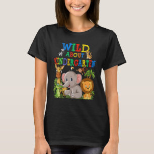 Wild over peuterspeelzaal safari dieren jungle ter t-shirt