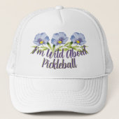 Wild over Pickleball Flowers Trucker Pet (Voorkant)