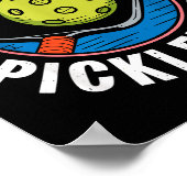Wild over pickleball grappige pickle bal  poster (Hoek)