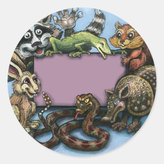 Wild Over Ronde Sticker (Voorkant)