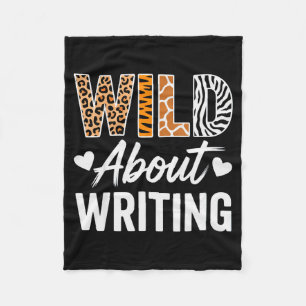 Wild over schrijven voor creatieve schrijvers leuk fleece deken