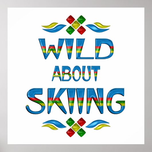 Wild Over Skiing Poster (Voorkant)