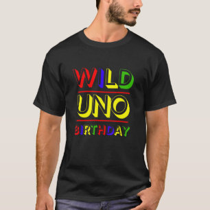 Wild over Uno 1st Birthday die een draait T-shirt