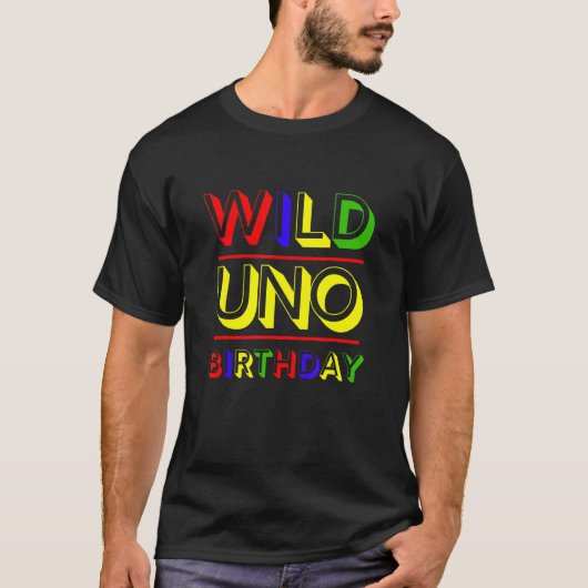 Wild over Uno 1st Birthday die een draait T-shirt (Voorkant)