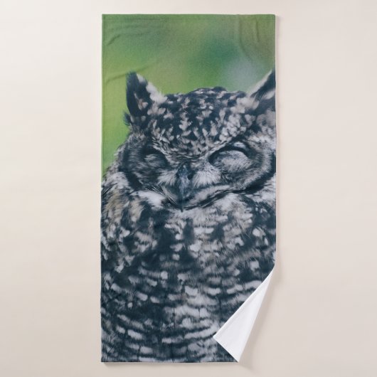 WILD OWL IN DE FRANSE BOEST BADHANDDOEK (Badhanddoek)