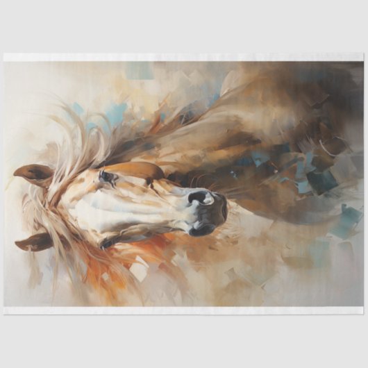 Wild Paard 1 Decoupage papier (Voorkant)