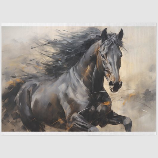 Wild Paard 6 Decoupage papier (Voorkant)