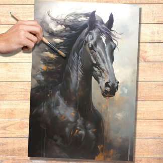 Wild Paard 8 Decoupage papier