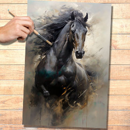 Wild Paard 9 Decoupage papier