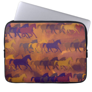 wild paard bruin patroon laptop sleeve