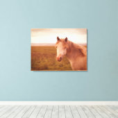 wild paard canvas afdruk (Insitu (Houten vloer))