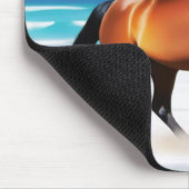 Wild Paard Galloping op een strand Muismat (Hoek)