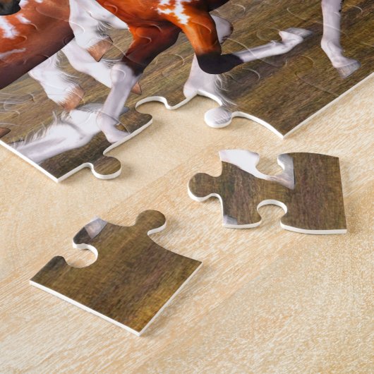 wild paard kudde puzzel legpuzzel (Zijkant)