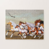 wild paard kudde puzzel legpuzzel (Horizontaal)