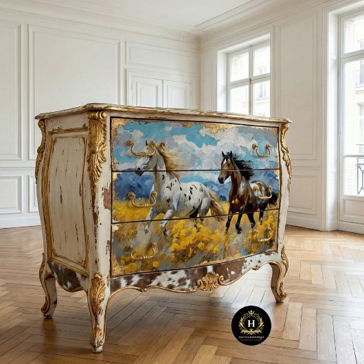 Wild Paard Mustang Rustieke Decoupage Tissuepapier