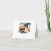 Wild Paard op grasduin bij zonsondergang Kaart (Achterkant)