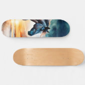 Wild Paard op grasduin bij zonsondergang Persoonlijk Skateboard (Horizontaal)