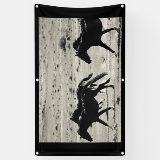 WILD PAARDEN VAN de Banner van UTAH met (Verticaal)