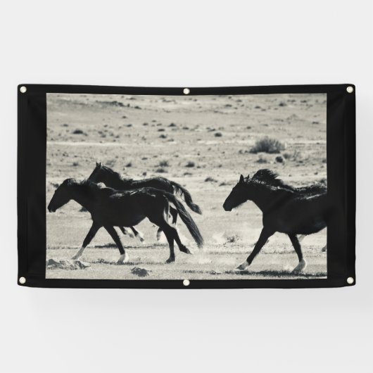 WILD PAARDEN VAN de Banner van UTAH met (Horizontaal)