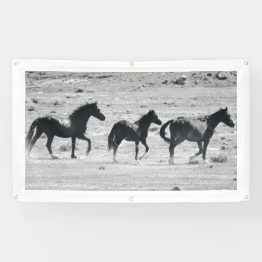 WILD PAARDEN VAN de Banner van UTAH MET (Horizontaal)