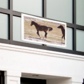 WILD PAARDEN VAN de Banner W/GROMMETS van UTAH (Buitenkant Gebouw)