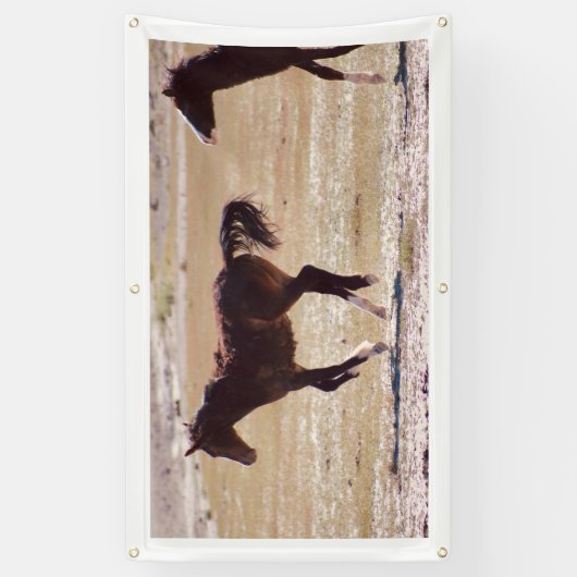 WILD PAARDEN VAN de Banner W/GROMMETS van UTAH (Verticaal)