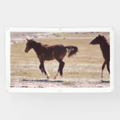 WILD PAARDEN VAN de Banner W/GROMMETS van UTAH (Horizontaal)