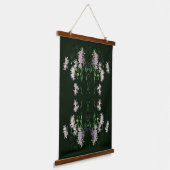 Wild Paarse Bee Balm Bloemen Abstract Hangend Wandkleed (Gebogen)
