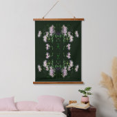Wild Paarse Bee Balm Bloemen Abstract Hangend Wandkleed (Slaapkamer)
