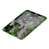 Wild Paarse Bee Balm Lijst Uw foto toevoegen Magneet (Linkerzijde)