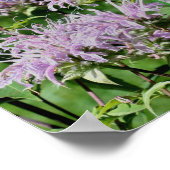 Wild Paarse Bee Balm Lijst Uw foto toevoegen Poster (Hoek)