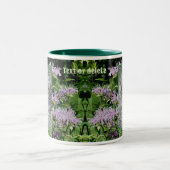Wild Paarse Bee Balm Lijst Uw foto toevoegen Tweekleurige Koffiemok (Center)